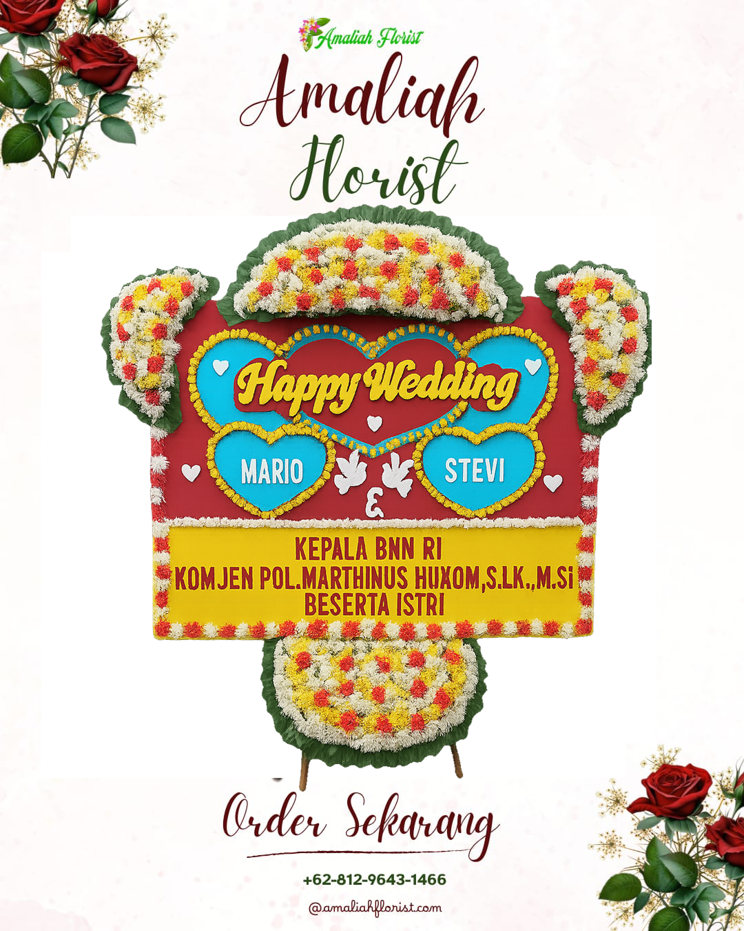 Papan Bunga Pernikahan Pabean Cantian